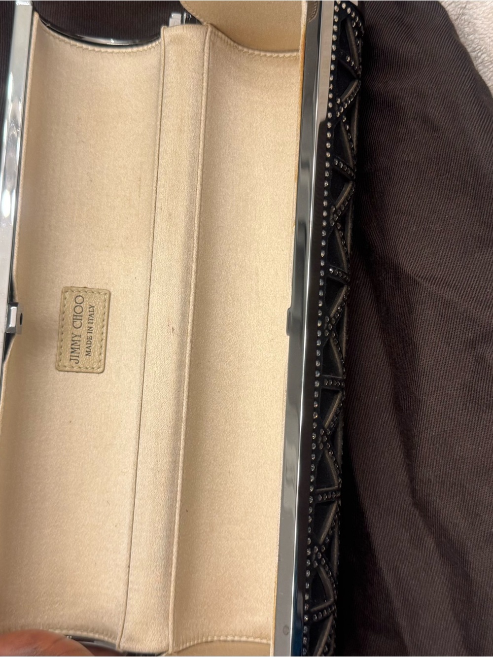 Jimmy Choo Studded Black Evening Clutch - Picture 4 of 4